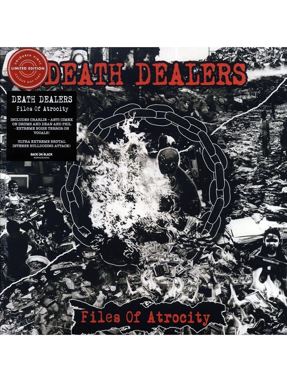 DEATH DEALERS - FILES OF ATROCITY LP VINYL RECORD punk discharge d beat thrash